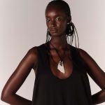 fibyus black ruffle midi dress bodice