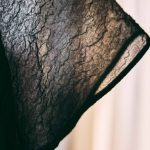 fibyus black textured smock dress detail