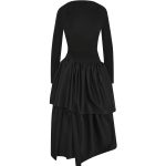 fibyus black tiered dropwaist dress flat